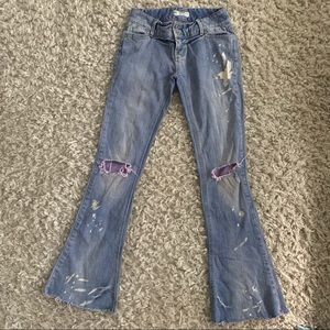 Free People Low Rise Pinkish Distressed Jeans